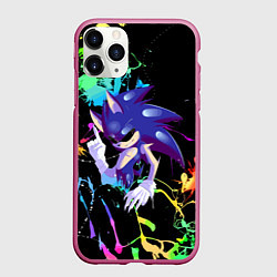 Чехол iPhone 11 Pro матовый Sonic Exe - Hedgehog - video game, цвет: 3D-малиновый