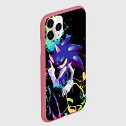 Чехол iPhone 11 Pro матовый Sonic Exe - Hedgehog - video game, цвет: 3D-малиновый — фото 2