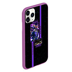 Чехол iPhone 11 Pro матовый JoJo Bizarre Adventure Jotaro, цвет: 3D-фиолетовый — фото 2