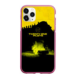 Чехол iPhone 11 Pro матовый Twenty One Pilots accident, цвет: 3D-малиновый