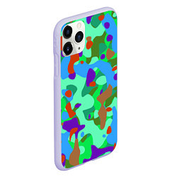 Чехол iPhone 11 Pro матовый Абстракция цвета, цвет: 3D-светло-сиреневый — фото 2