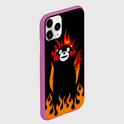 Чехол iPhone 11 Pro матовый Восхваляющий Кумамон - Тайна Кумамона, цвет: 3D-фиолетовый — фото 2