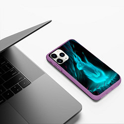 Чехол iPhone 11 Pro матовый Дух кролика, цвет: 3D-фиолетовый — фото 2