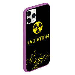 Чехол iPhone 11 Pro матовый Radiation - радиационная опасность, цвет: 3D-фиолетовый — фото 2