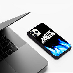 Чехол iPhone 11 Pro матовый Arctic Monkeys blue fire, цвет: 3D-черный — фото 2