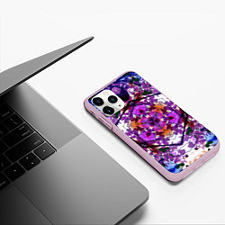 Чехол iPhone 11 Pro матовый Ледяной треугольник, цвет: 3D-розовый — фото 2