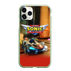 Чехол iPhone 11 Pro матовый Team Sonic racing - hedgehog - video game