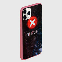 Чехол iPhone 11 Pro матовый GLITCH - Визуальная ошибка, цвет: 3D-малиновый — фото 2