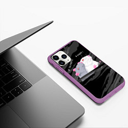 Чехол iPhone 11 Pro матовый Да, ты крыса мем, цвет: 3D-фиолетовый — фото 2
