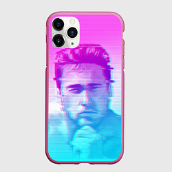 Чехол iPhone 11 Pro матовый Гачимучи Билли Херрингтон глитч, цвет: 3D-малиновый