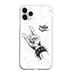 Чехол iPhone 11 Pro матовый Led Zeppelin и рок символ, цвет: 3D-белый