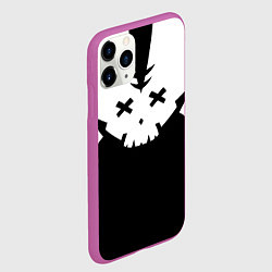 Чехол iPhone 11 Pro матовый Татуировка Ребекки - ЧБ, цвет: 3D-фиолетовый — фото 2