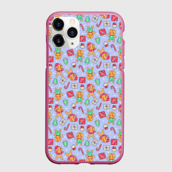 Чехол iPhone 11 Pro матовый Christmas Background