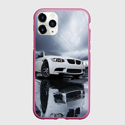 Чехол iPhone 11 Pro матовый Беха классная тачка, цвет: 3D-малиновый