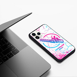 Чехол iPhone 11 Pro матовый Chainsaw Man neon gradient style, цвет: 3D-черный — фото 2