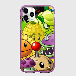 Чехол iPhone 11 Pro матовый Растения против зомби, цвет: 3D-фиолетовый