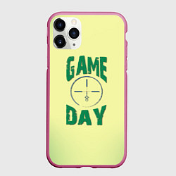 Чехол iPhone 11 Pro матовый Game day, цвет: 3D-малиновый