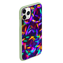Чехол iPhone 11 Pro матовый Цветомузыка, цвет: 3D-салатовый — фото 2