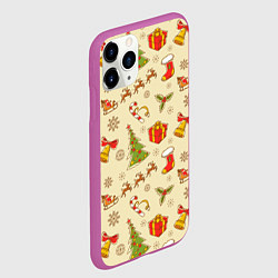 Чехол iPhone 11 Pro матовый С Новым 2023 Годом, цвет: 3D-фиолетовый — фото 2