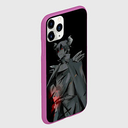 Чехол iPhone 11 Pro матовый Повелитель тьмы на подработке - Демон Садао, цвет: 3D-фиолетовый — фото 2