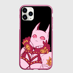 Чехол iPhone 11 Pro матовый Милый стенд Killer Queen - Jojo, цвет: 3D-малиновый