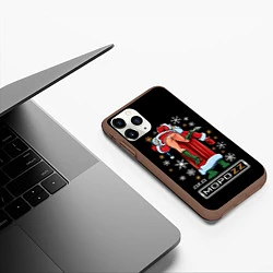 Чехол iPhone 11 Pro матовый Ded MoroZZ - Brazzers, цвет: 3D-коричневый — фото 2