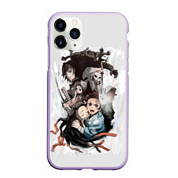 Чехол iPhone 11 Pro матовый Клинок рассекающий демонов - персонажи, цвет: 3D-светло-сиреневый