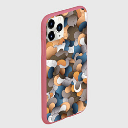 Чехол iPhone 11 Pro матовый Котики это жидкость, цвет: 3D-малиновый — фото 2