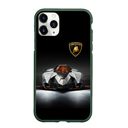 Чехол iPhone 11 Pro матовый Lamborghini Egoista - Italy, цвет: 3D-темно-зеленый