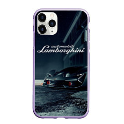 Чехол iPhone 11 Pro матовый Lamborghini - power - Italy, цвет: 3D-светло-сиреневый