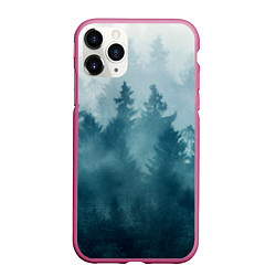 Чехол iPhone 11 Pro матовый Лес градиент