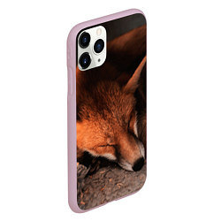 Чехол iPhone 11 Pro матовый Спящая лисичка, цвет: 3D-розовый — фото 2