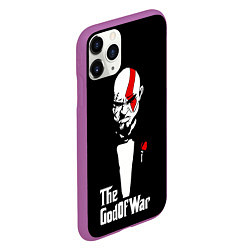 Чехол iPhone 11 Pro матовый God of war - Кратос отец войны, цвет: 3D-фиолетовый — фото 2