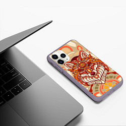 Чехол iPhone 11 Pro матовый Лиса Патрикеевна, цвет: 3D-серый — фото 2