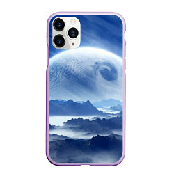 Чехол iPhone 11 Pro матовый Mountains - fantasy planet