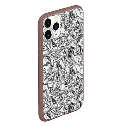 Чехол iPhone 11 Pro матовый Текстура мятой алюминиевой фольги, цвет: 3D-коричневый — фото 2