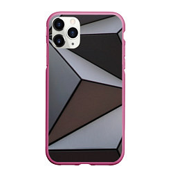 Чехол iPhone 11 Pro матовый Металлическая геометрическая броня