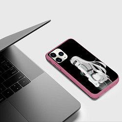 Чехол iPhone 11 Pro матовый Waifu Zero Two, цвет: 3D-малиновый — фото 2