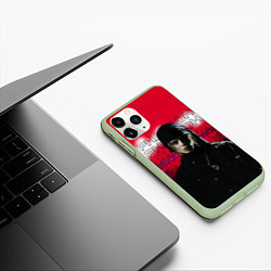 Чехол iPhone 11 Pro матовый Pharaoh Red Moon, цвет: 3D-салатовый — фото 2