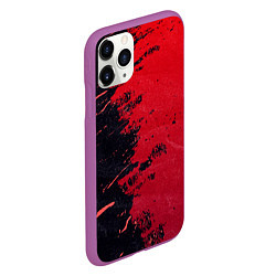 Чехол iPhone 11 Pro матовый Черное и красное, цвет: 3D-фиолетовый — фото 2