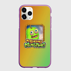Чехол iPhone 11 Pro матовый My Singing Monsters - Зерномех, цвет: 3D-фиолетовый