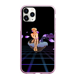Чехол iPhone 11 Pro матовый Ретро девушка на острове, цвет: 3D-розовый