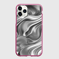 Чехол iPhone 11 Pro матовый Плавленное серебро, цвет: 3D-малиновый