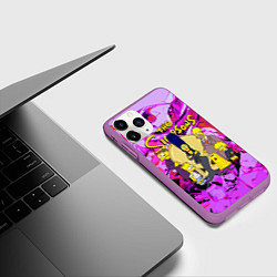 Чехол iPhone 11 Pro матовый The flighty Simpsons family, цвет: 3D-фиолетовый — фото 2