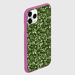 Чехол iPhone 11 Pro матовый Милитари камни, цвет: 3D-фиолетовый — фото 2