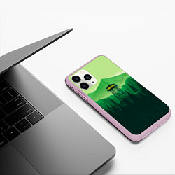 Чехол iPhone 11 Pro матовый Файрвотч, цвет: 3D-розовый — фото 2