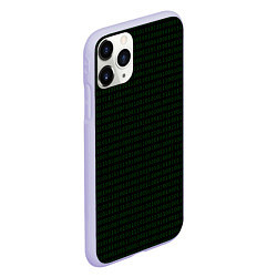 Чехол iPhone 11 Pro матовый Однотонный двоичный код, цвет: 3D-светло-сиреневый — фото 2