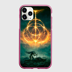 Чехол iPhone 11 Pro матовый Elden Ring, цвет: 3D-малиновый