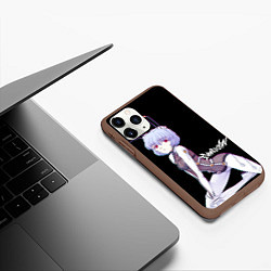 Чехол iPhone 11 Pro матовый Evangelion Рей Айанами, цвет: 3D-коричневый — фото 2