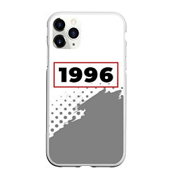 Чехол iPhone 11 Pro матовый 1996 - в красной рамке на светлом, цвет: 3D-белый
